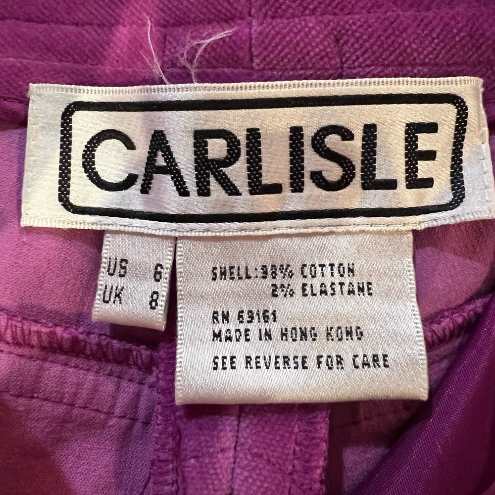 Carlisle purple pink pants suit size 6 - Picture 5 of 8